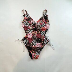 NWOT Skinny Dippers Swimsuit M One Piece Rosalina Floral Ruffle B1279